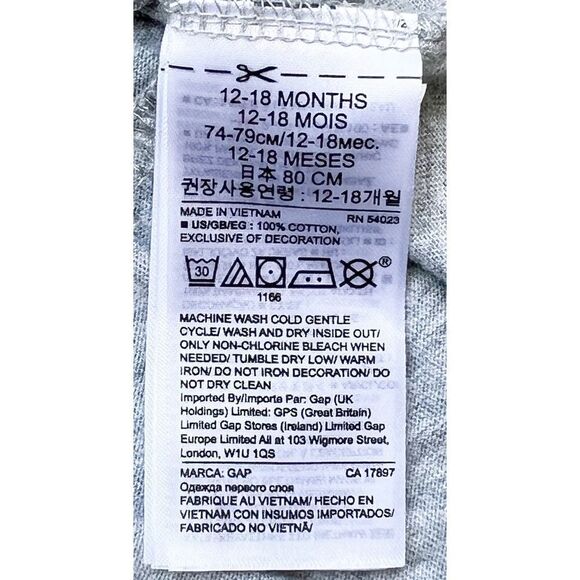 Baby Gap Girls Toddler Kids Flutter Sleeve Peplum Hem Top. Tee. 12-18 Months. - Picture 6 of 6